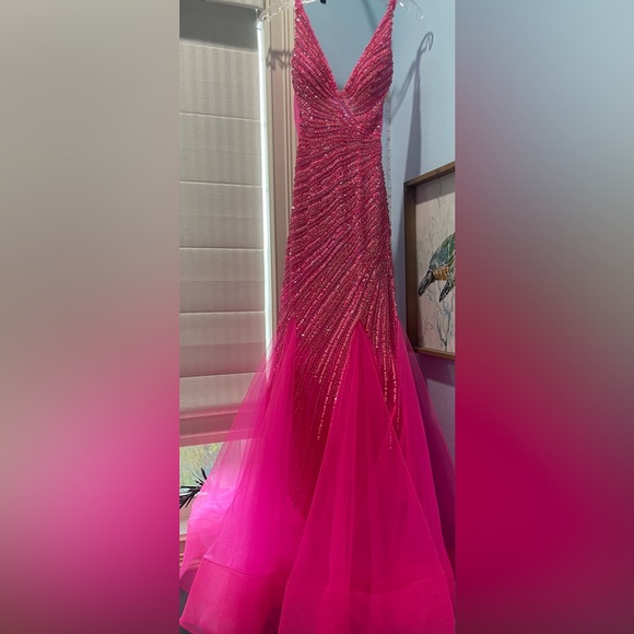 Long designer prom dress - Picture 2 of 2